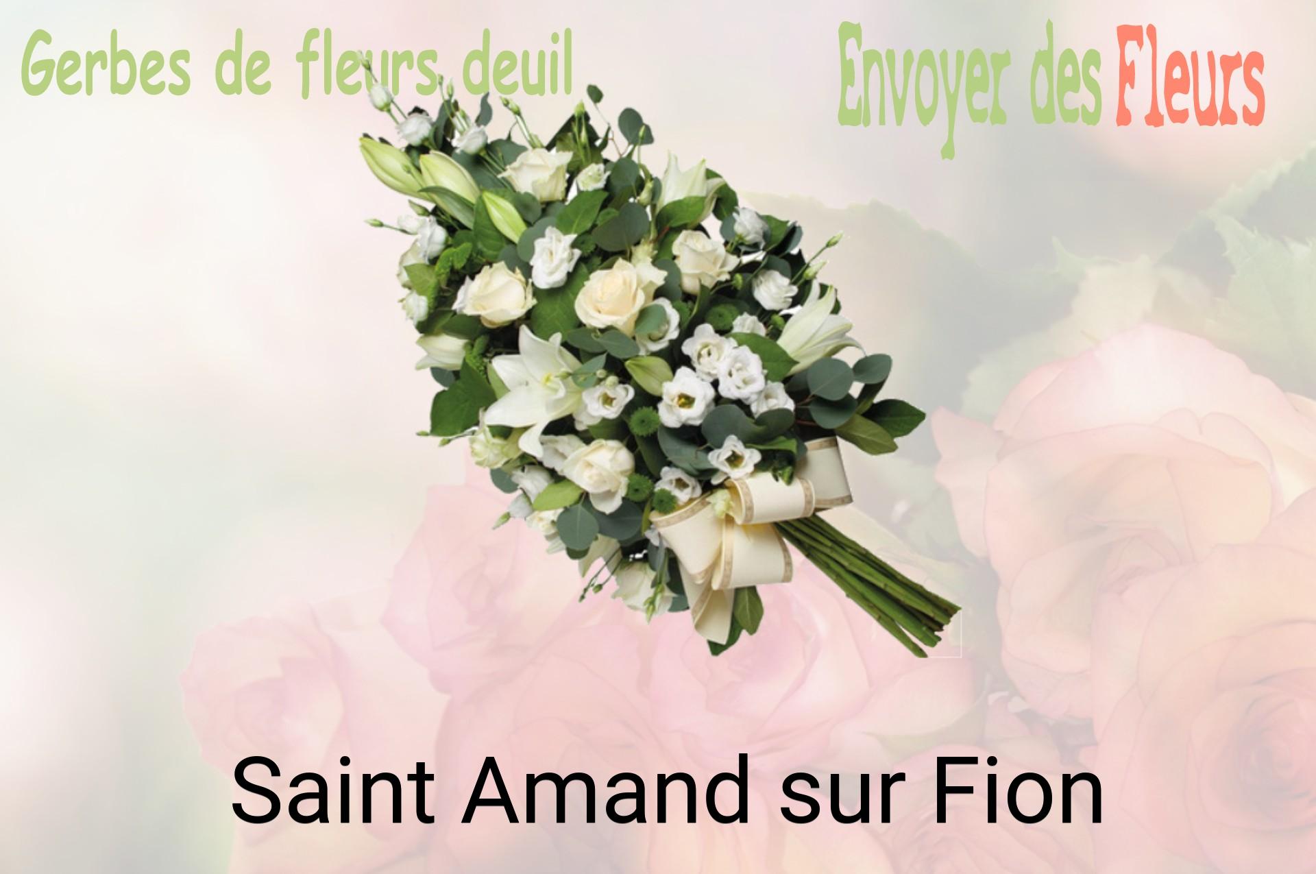 Gerbe de fleurs de deuil livrée à Saint-Amand-sur-Fion